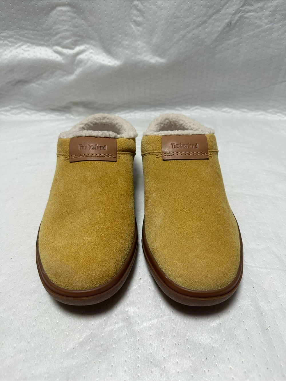 Timberland Men’s Wheat Suede Shearling-Lined Slip-On Shoes